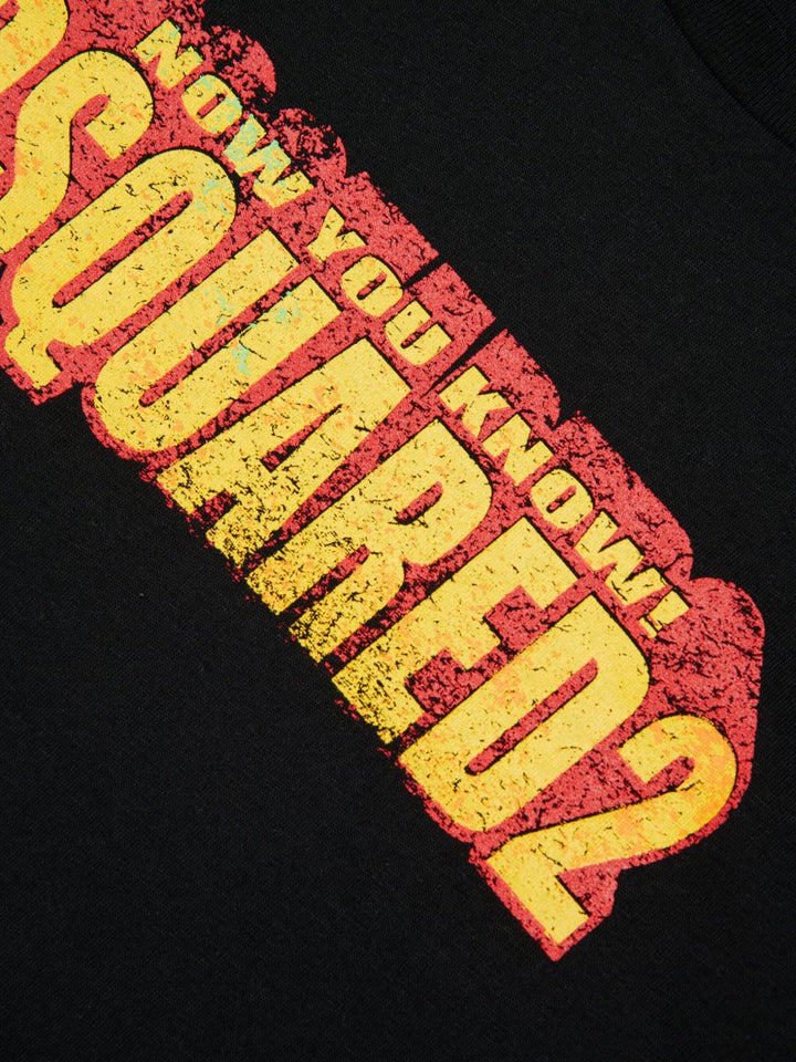 T-shirt nero per bambino DQ3167D0ACD DQ900 Dsquared2 Kids 
