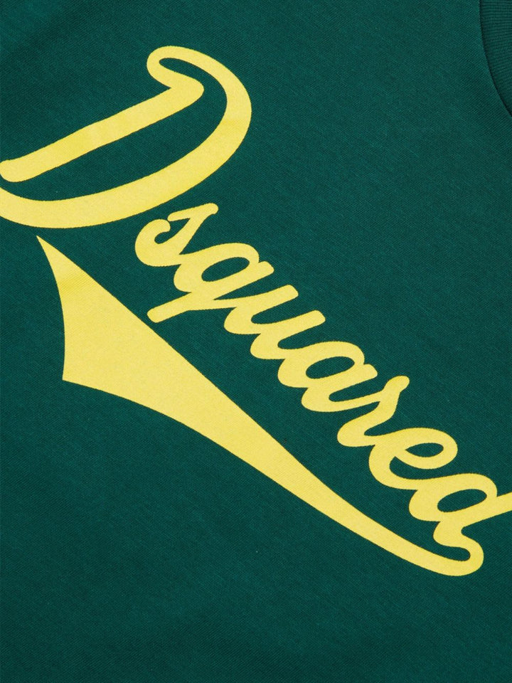 T-shirt verde scuro per bambino DQ3171D0ACD DQ522 Dsquared2 Kids 