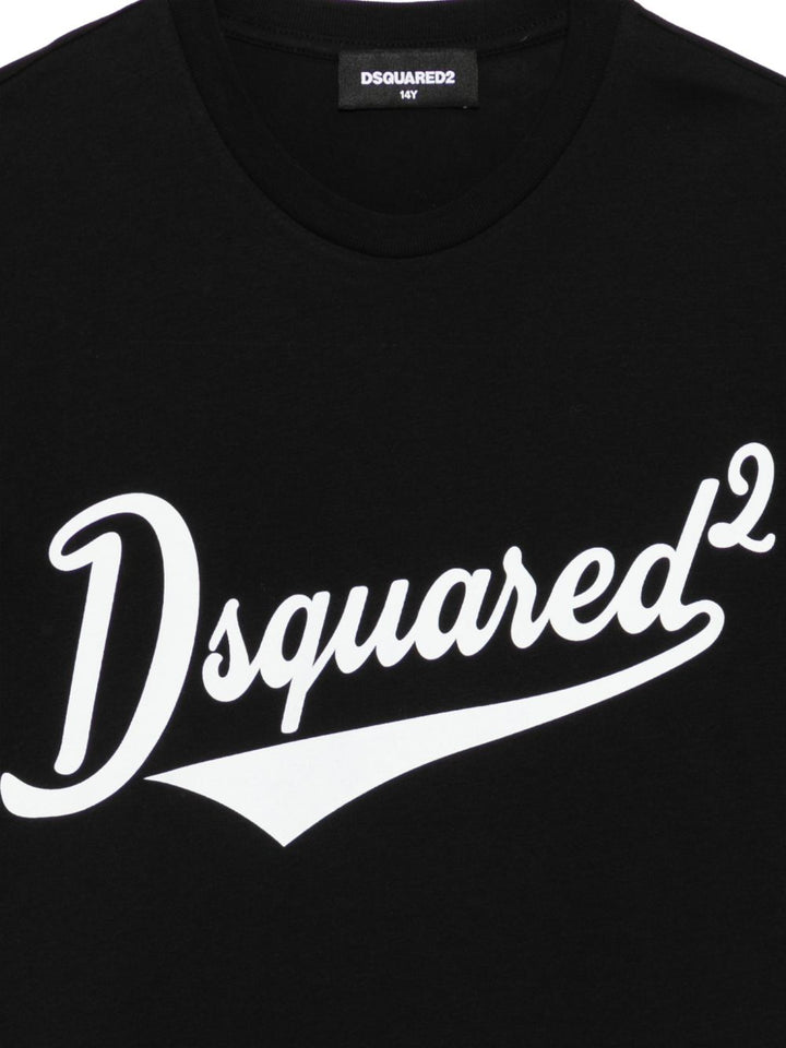 T-shirt nero per bambino DQ3171D0ACD DQ900 Dsquared2 Kids 