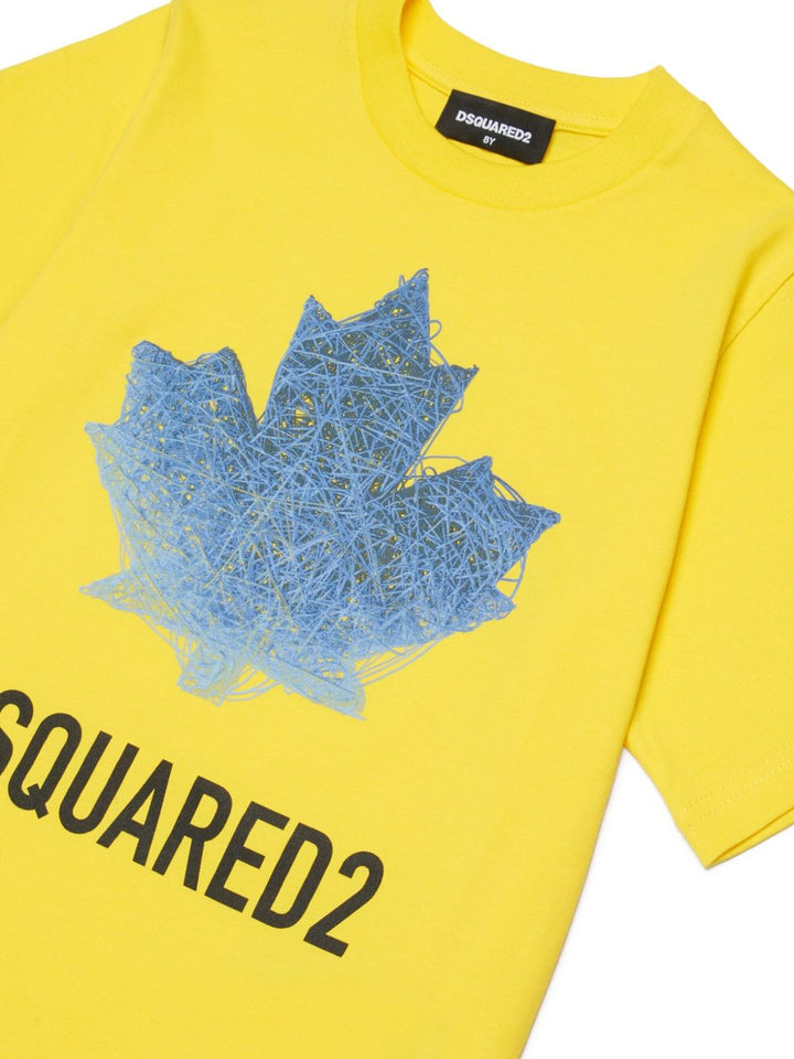 T-shirt giallo per bambino DQ3176D00XM DQ220 Dsquared2 Kids 