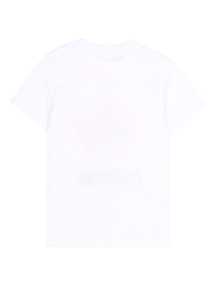 T-shirt bianca per neonato DQ3278D00XM DQ100 Dsquared2 Kids 