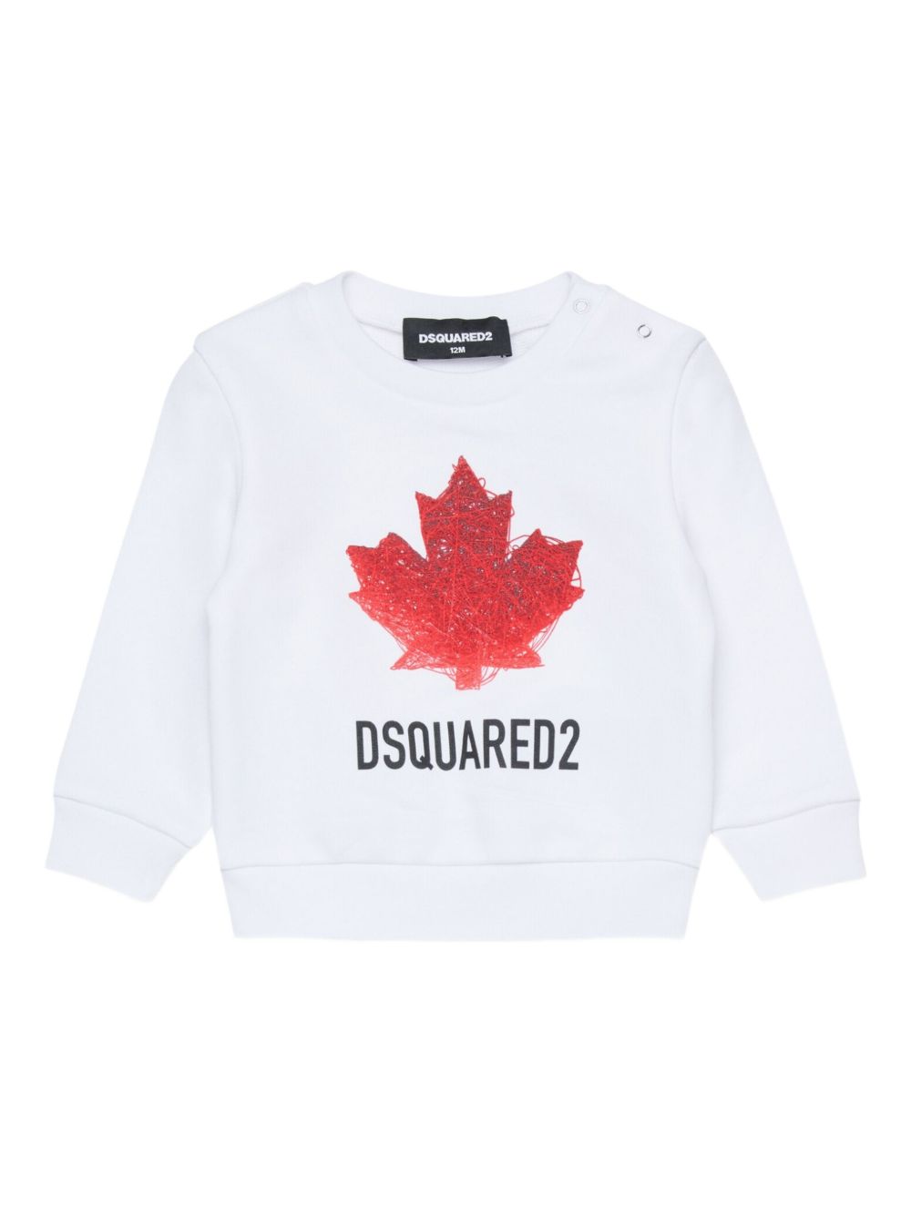 Felpa bianca per neonato DQ3279D0AGW DQ100 Dsquared2 Kids 