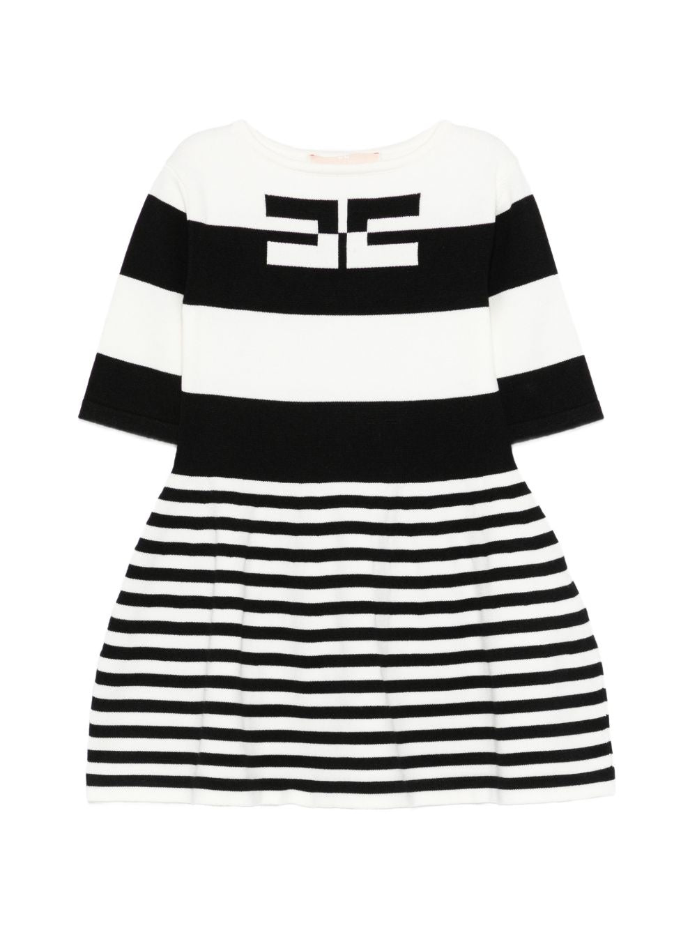 Abito bianco/nero per bambina EFAB648CFL060 D028 Elisabetta Franchi Kids 