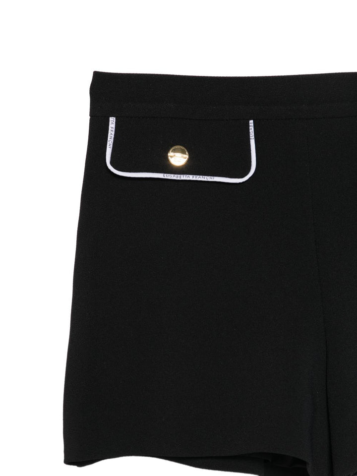 Bermuda nera per bambino EFBE0780GA022 N100 Elisabetta Franchi Kids 