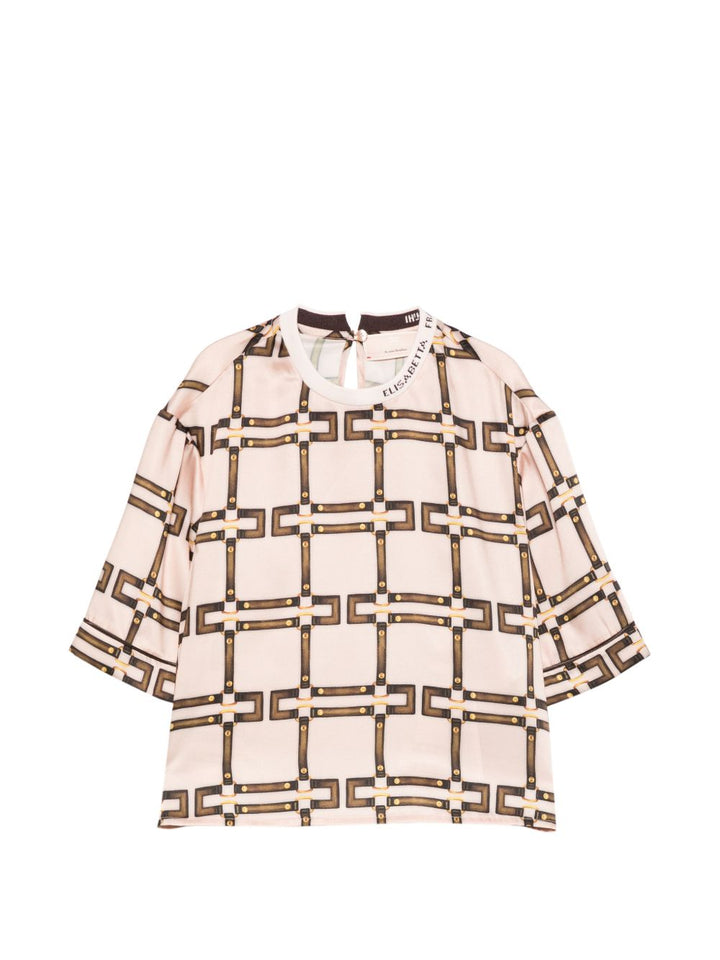 Top rosa per bambina EFCA2830TVE02 D691 Elisabetta Franchi Kids 