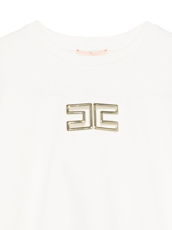 Felpa bianca per bambina EFFE1710FF002 0045 Elisabetta Franchi Kids 