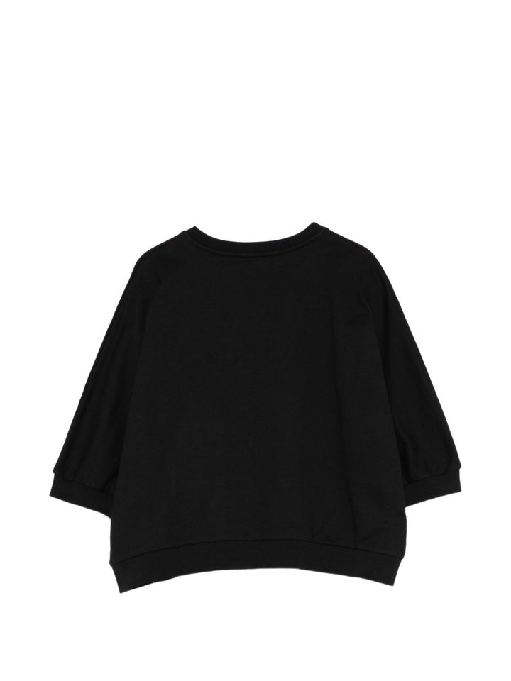 Felpa nera per bambina EFFE1710FF002 N005 Elisabetta Franchi Kids 