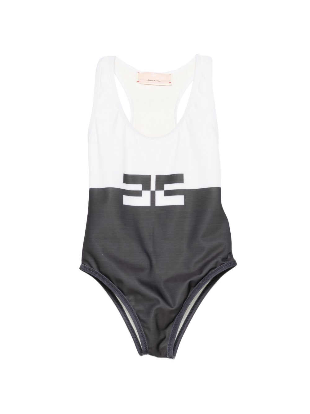 Costume bianco/nero per bambina EFSW026CJT004 D505 Elisabetta Franchi Kids 