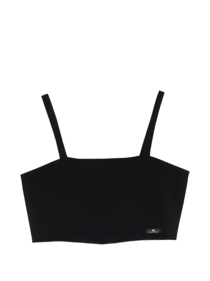 Top nero per bambina EFTO0140GA022 N000 Elisabetta Franchi Kids 