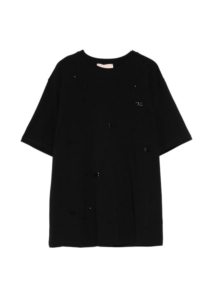 T-shirt nero per bambino EFTS2630JE006 N135 Elisabetta Franchi Kids 