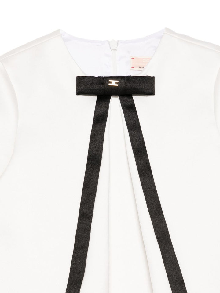 Abito bianco per bambina EGAB2220RA016 0100 Elisabetta Franchi Kids 