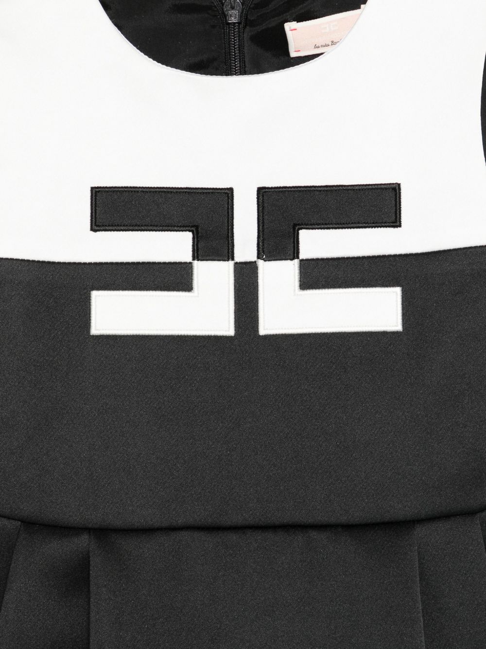 Abito bianco/nero per bambina EGAB234CRA016 D285 Elisabetta Franchi Kids 
