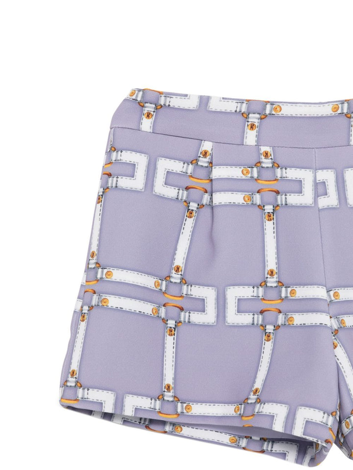 Bermuda lilla per bambina EGBE0280GAE01 8125 Elisabetta Franchi Kids 