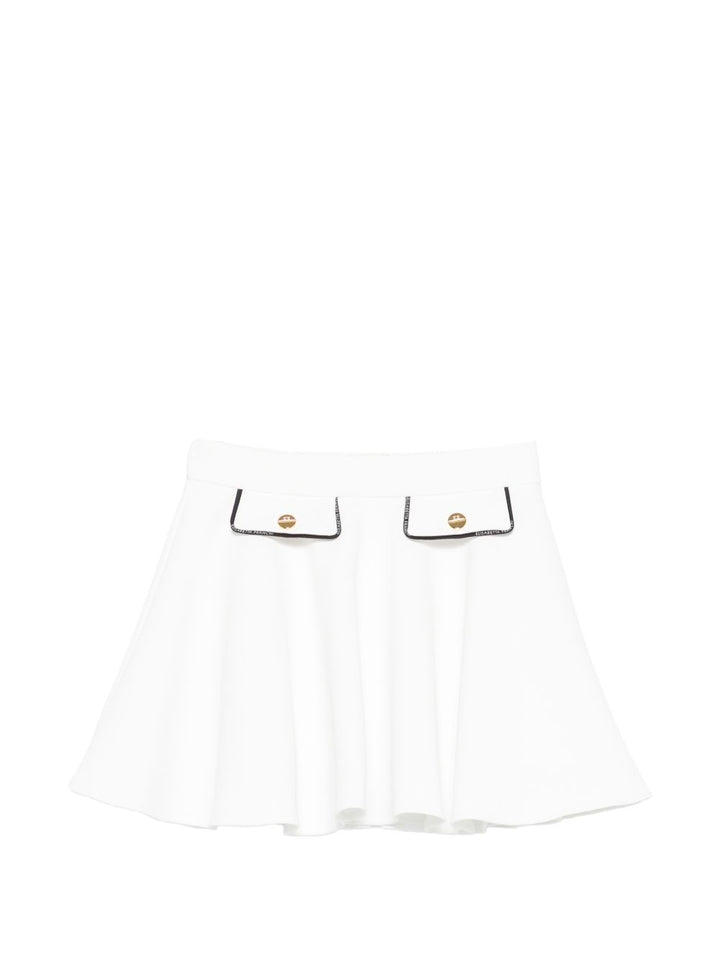 Gonna bianca per bambina EGGO0540GA022 0100 Elisabetta Franchi Kids 