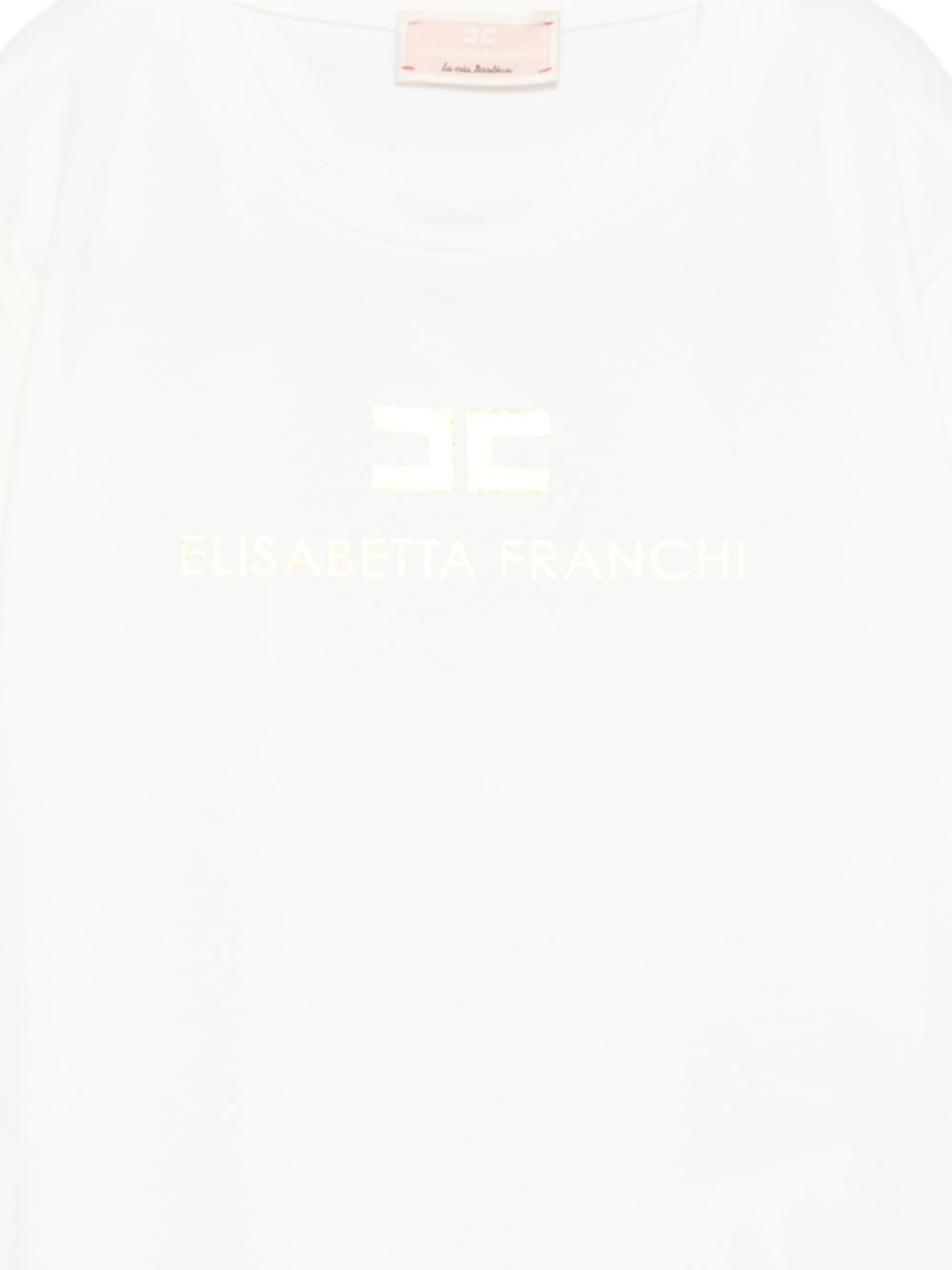 T-shirt bianco per bambina EGTS1080JE006 0115 Elisabetta Franchi Kids 