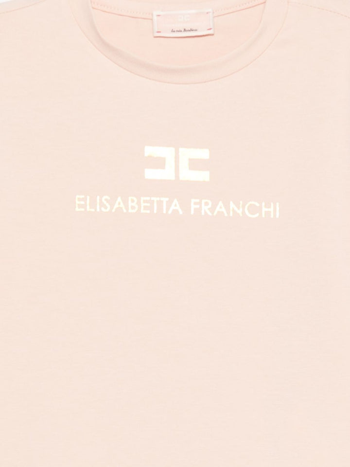 T-shirt rosa baby per bambina EGTS1080JE006 C125 Elisabetta Franchi Kids 