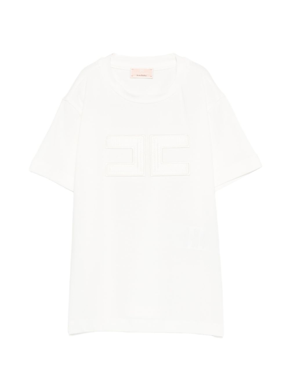 T-shirt bianca per bambina EGTS1100JE006 0195 Elisabetta Franchi Kids 