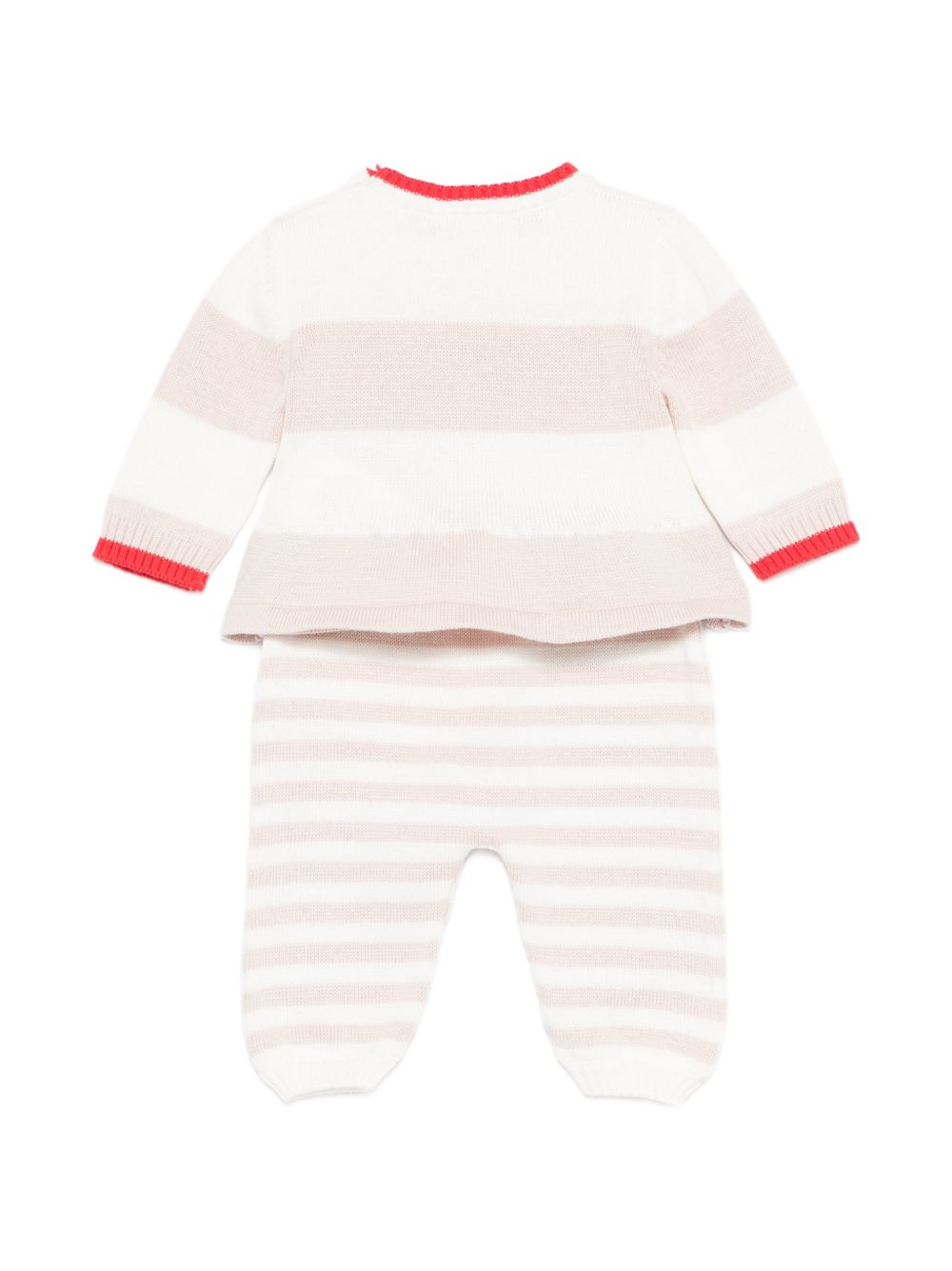 Completo bianco/beige/rosso per neonata ENCD111CFL001 D875 Elisabetta Franchi Kids 