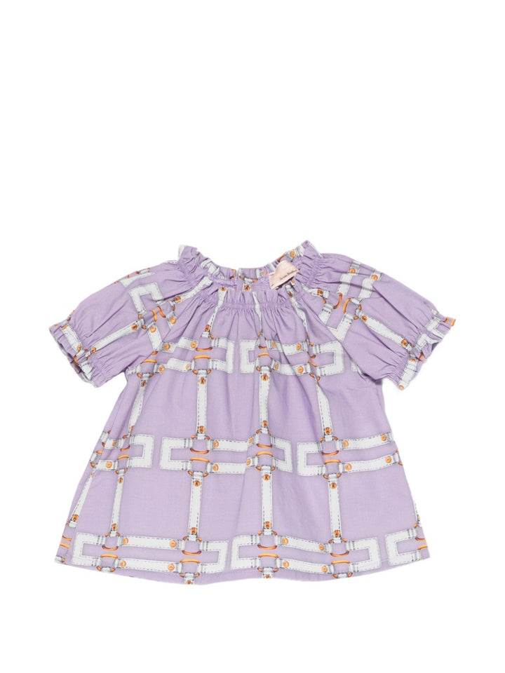 Completo lilla/bianco per neonata ENCD1130CAE06 D881 Elisabetta Franchi Kids 