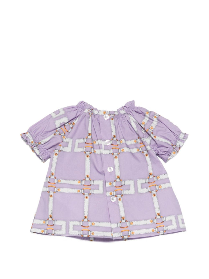 Completo lilla/bianco per neonata ENCD1130CAE06 D881 Elisabetta Franchi Kids 