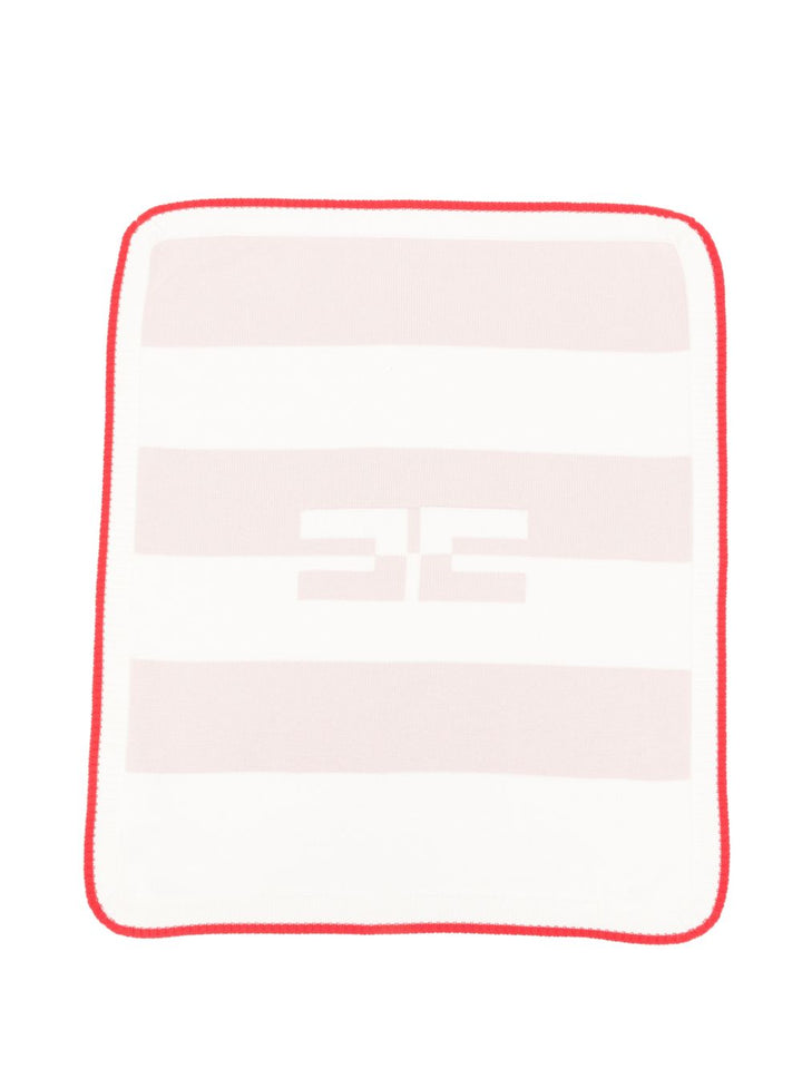 Coperta rosa/bianca per neonata ENCO082CFL001 D875 Elisabetta Franchi Kids 