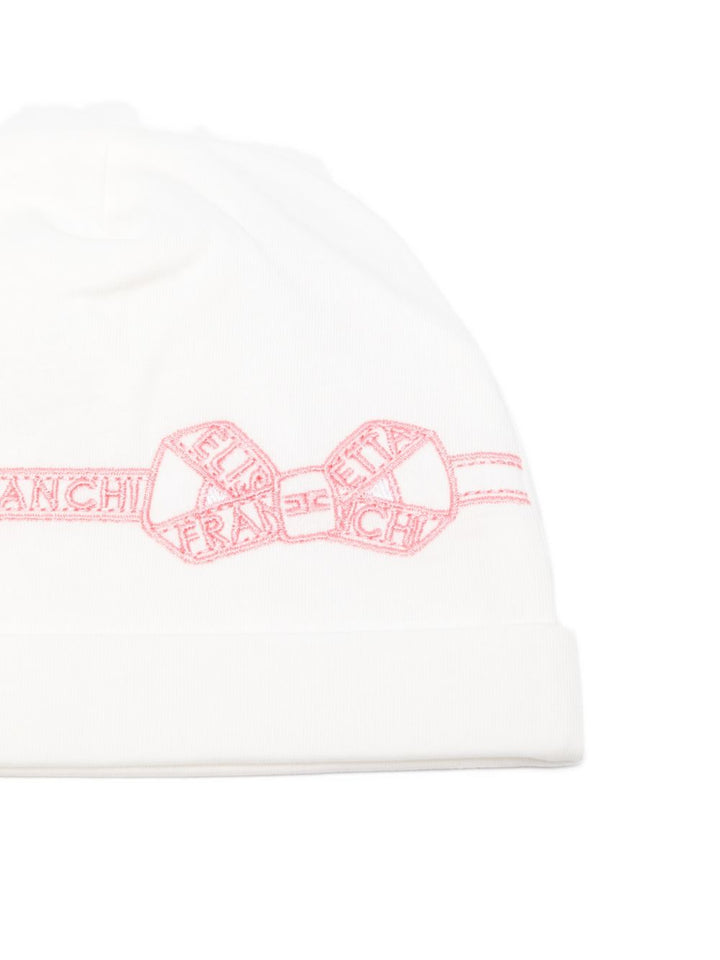 Cappello bianco per neonata ENCP0770JF054 0285 Elisabetta Franchi Kids 