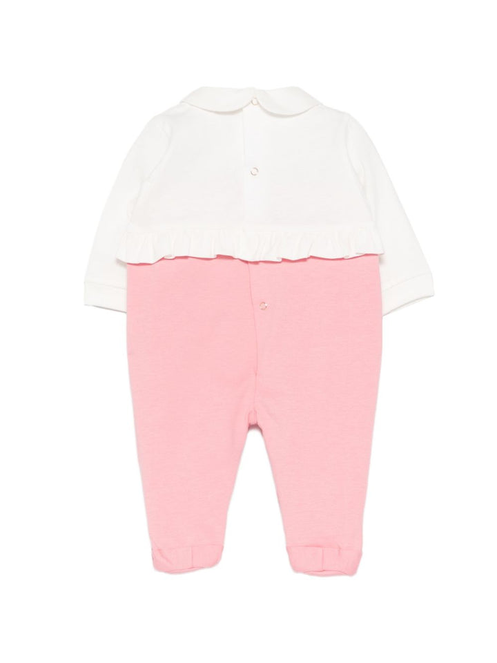 Tutina bianca/rosa per neonata ENTU1470JF054 0285 Elisabetta Franchi Kids 