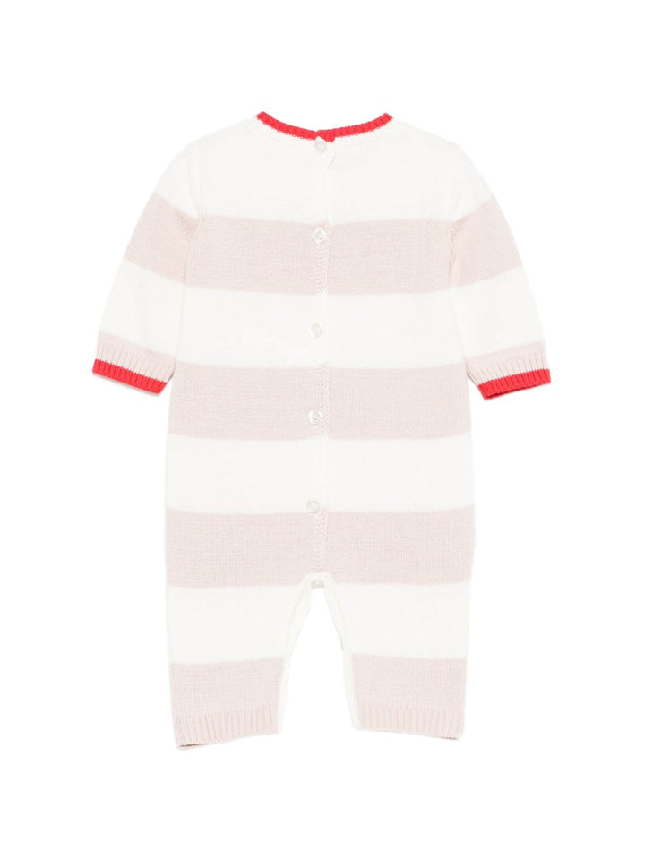 Tutina bianca/rossa/beige per neonata ENTU149CFL001 D875 Elisabetta Franchi Kids 