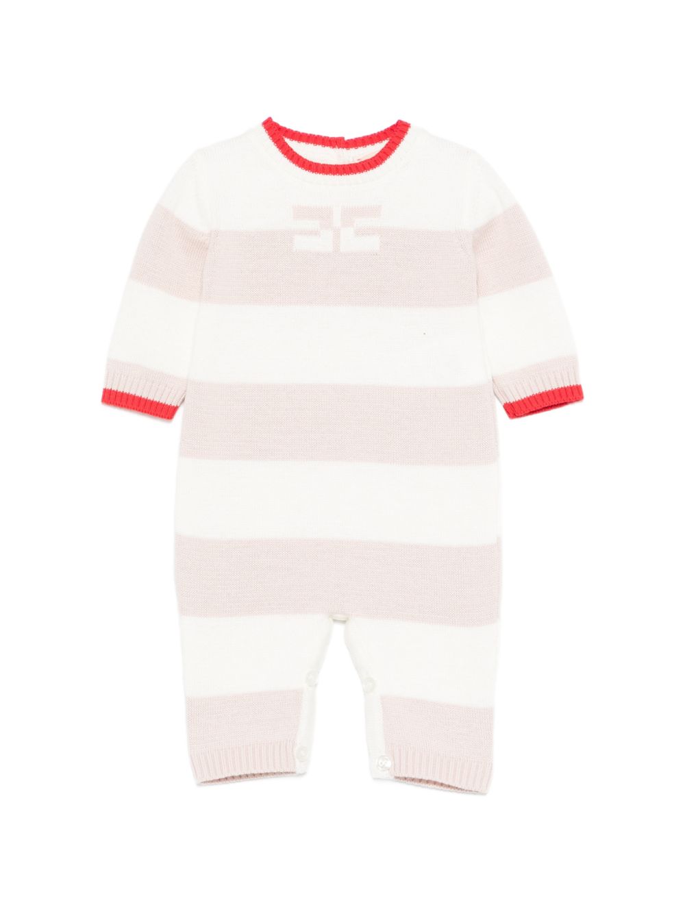 Tutina bianca/rossa/beige per neonata ENTU149CFL001 D875 Elisabetta Franchi Kids 
