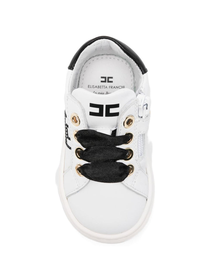 Sneakers bianche/nere per bambina F1A9E04900092 B092 Elisabetta Franchi Kids 