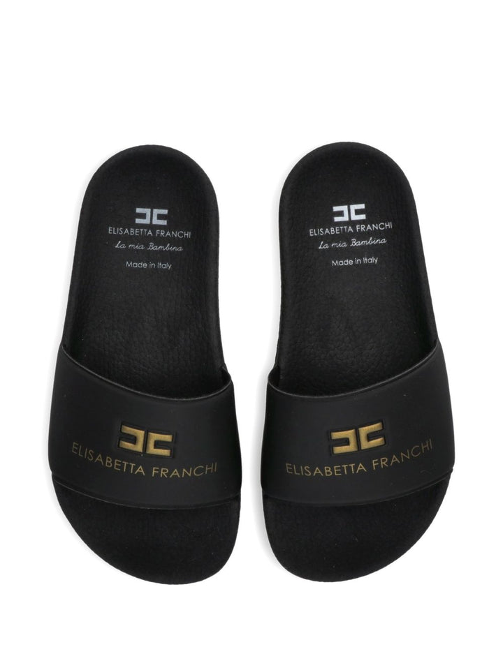 Ciabatte nere per bambina F4A0E06071745 999 Elisabetta Franchi Kids 