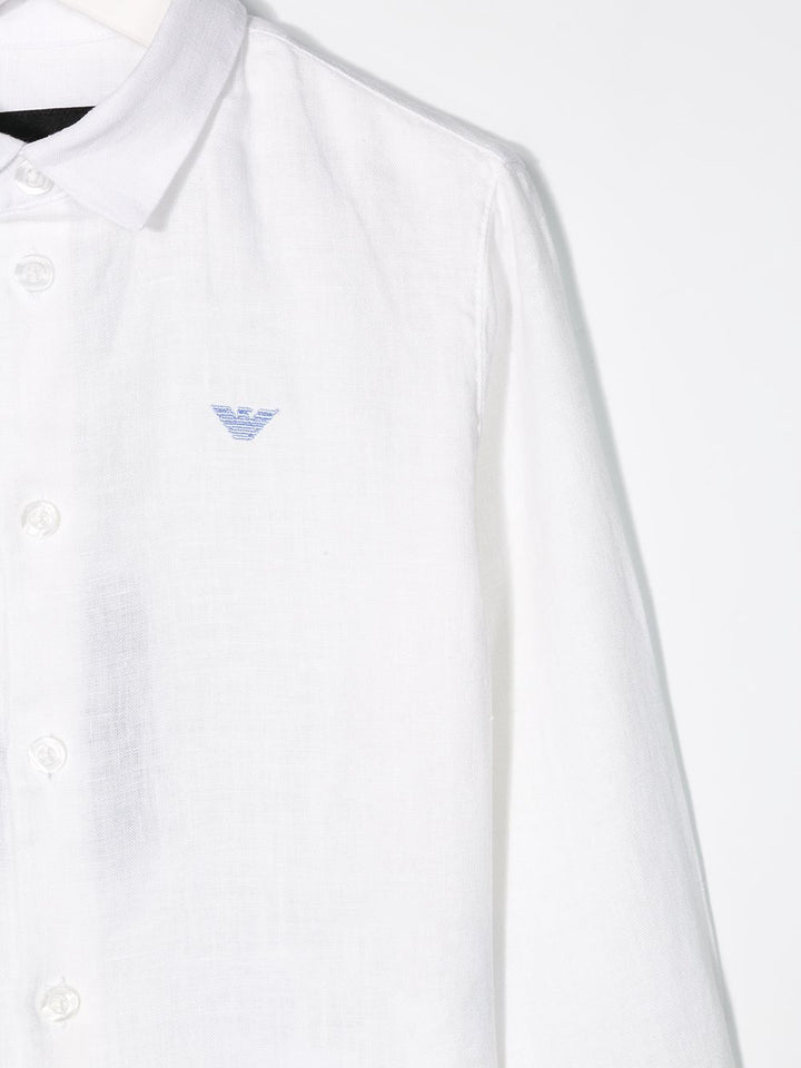Camicia bianca per bambino 8N4CJ93NEEZ 0100 Emporio Armani Kids 