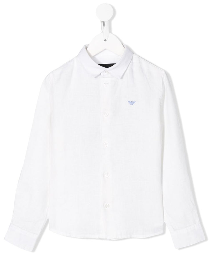 Camicia bianca per bambino 8N4CJ93NEEZ 0100 Emporio Armani Kids 