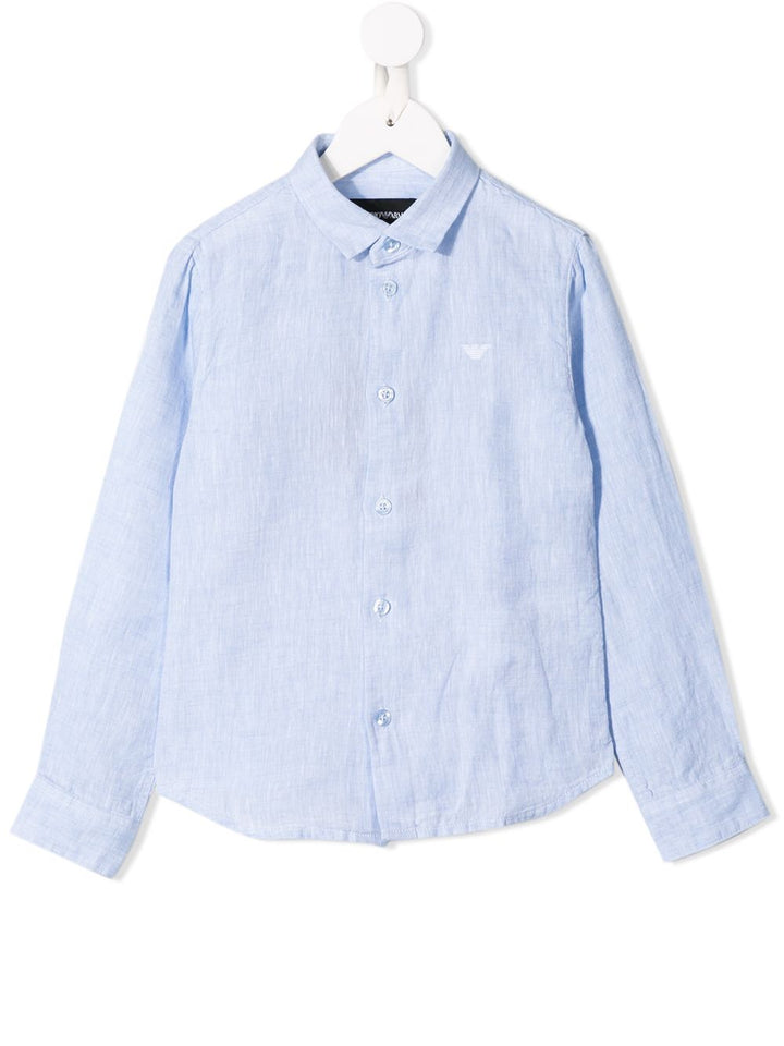 Camicia celeste per bambino 8N4CJ93NEEZ 0744 Emporio Armani Kids 