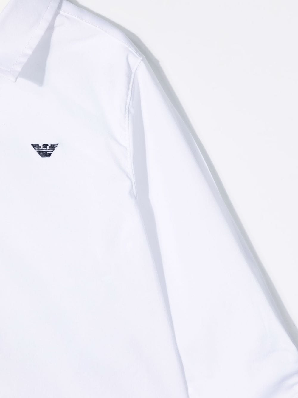 Camicia per neonato in cotone bianca 8NHC014NGDZ 0100 Emporio Armani Kids 