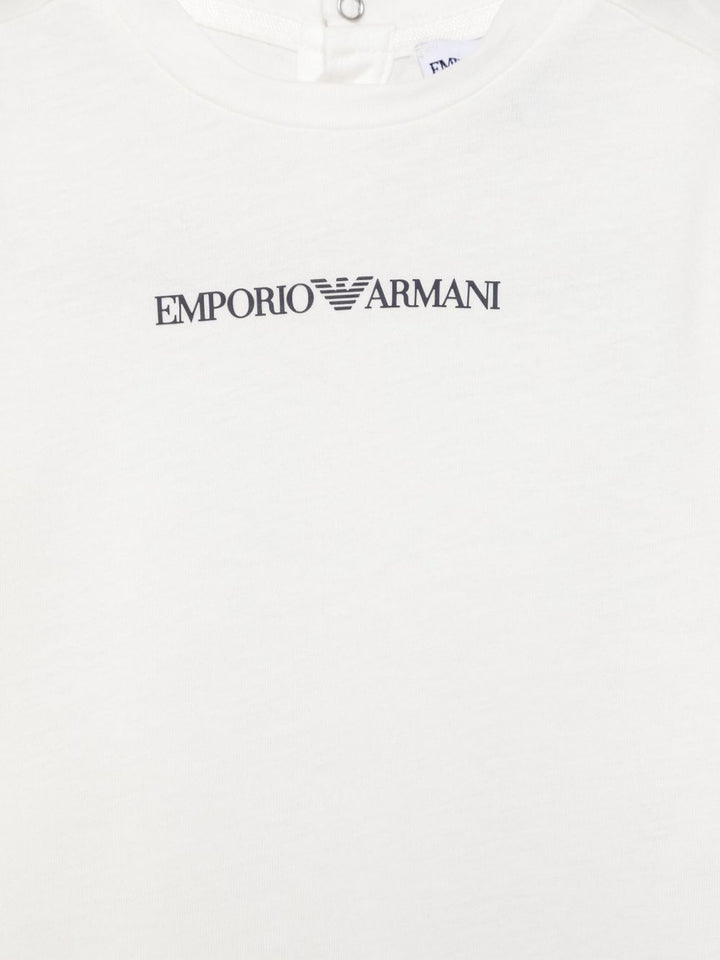 T-shirt bianca per neonato EB000419AF15013 M0135 Emporio Armani Kids 