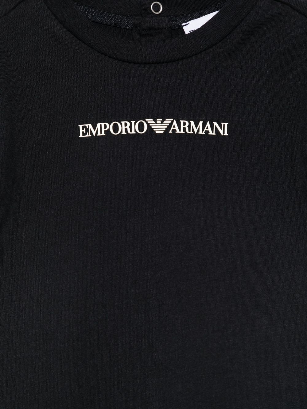 T-shirt nero per neonato EB000419AF15013 MB005 Emporio Armani Kids 