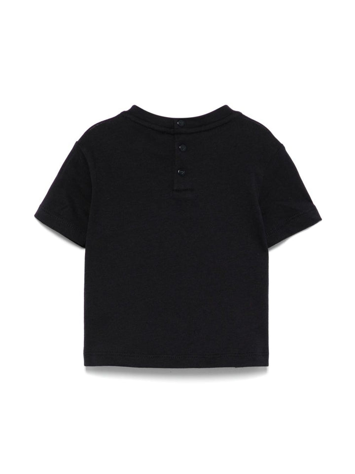 T-shirt nero per neonato EB000419AF15013 MB005 Emporio Armani Kids 