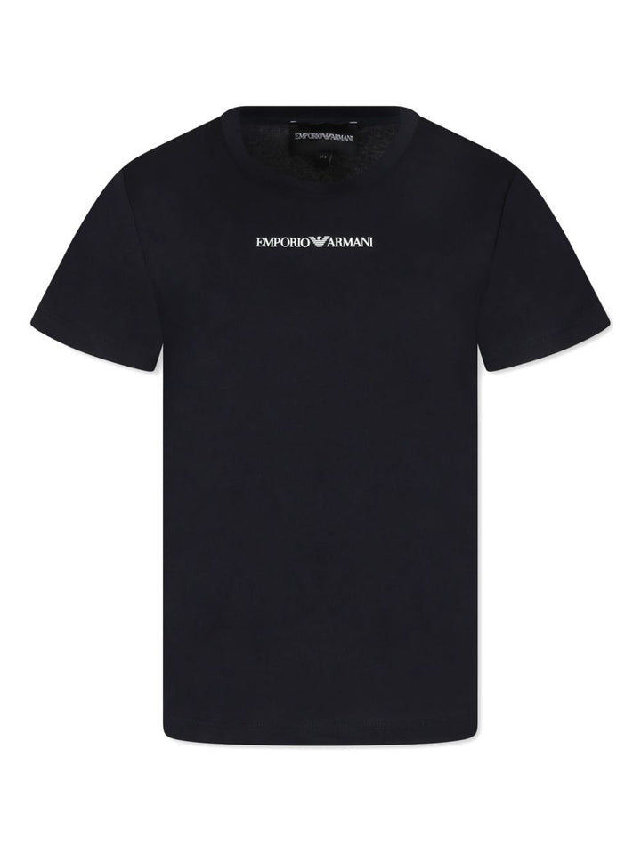 T-shirt blu navy/bianco per bambino EB000421AF15013 MB005 Emporio Armani Kids 