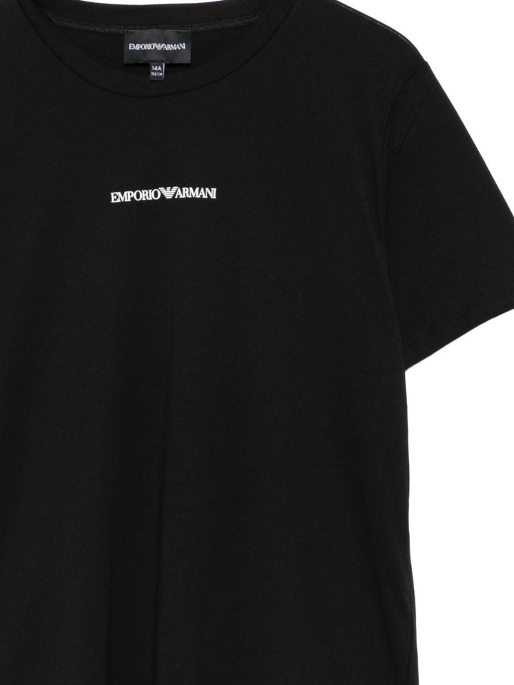 T-shirt nera per bambino EB000421AF15013 MC194 Emporio Armani Kids 