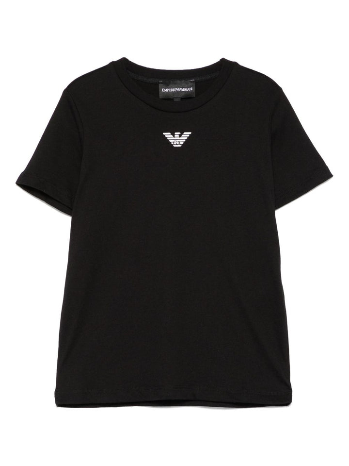 T-shirt nero per bambino EB000421AF15013 MC206 Emporio Armani Kids 