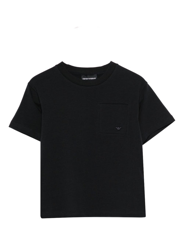 T-shirt nera per bambino EB001318AF21808 UB118 Emporio Armani Kids 