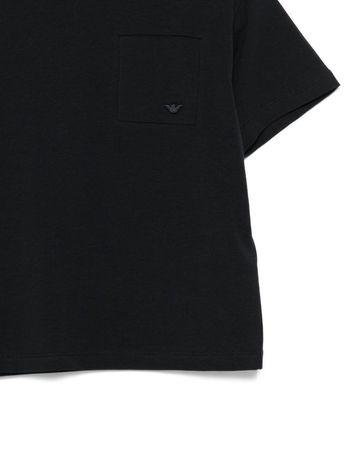 T-shirt nera per bambino EB001318AF21808 UB118 Emporio Armani Kids 
