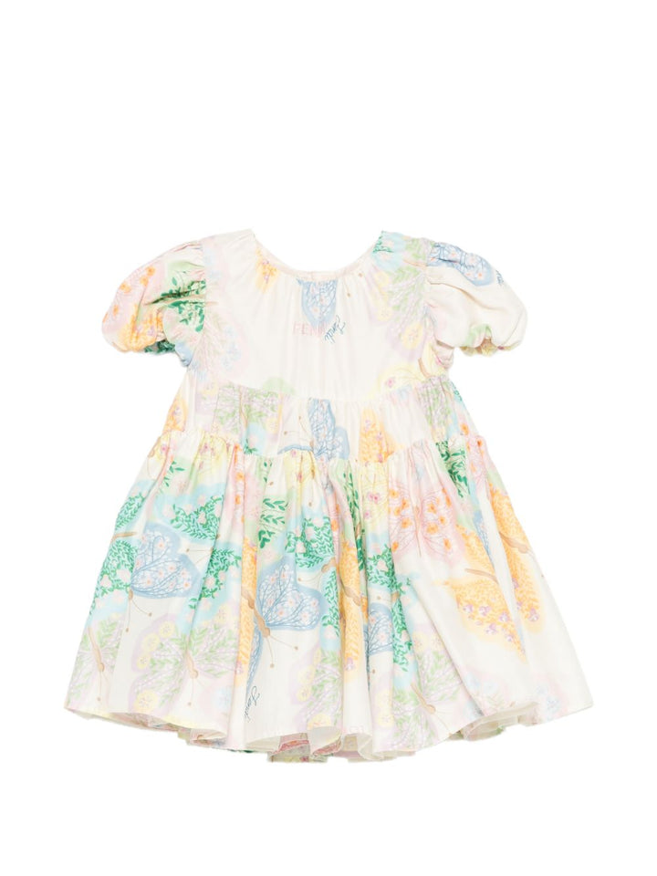 Abito multicolor per neonata BFB617AVWN F0ZA0 Fendi Kids 