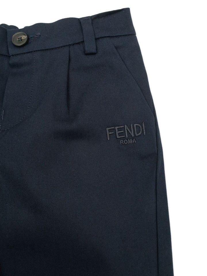Pantalone blu scuro per neonato BMF271AS5Y F0QG0 Fendi Kids 