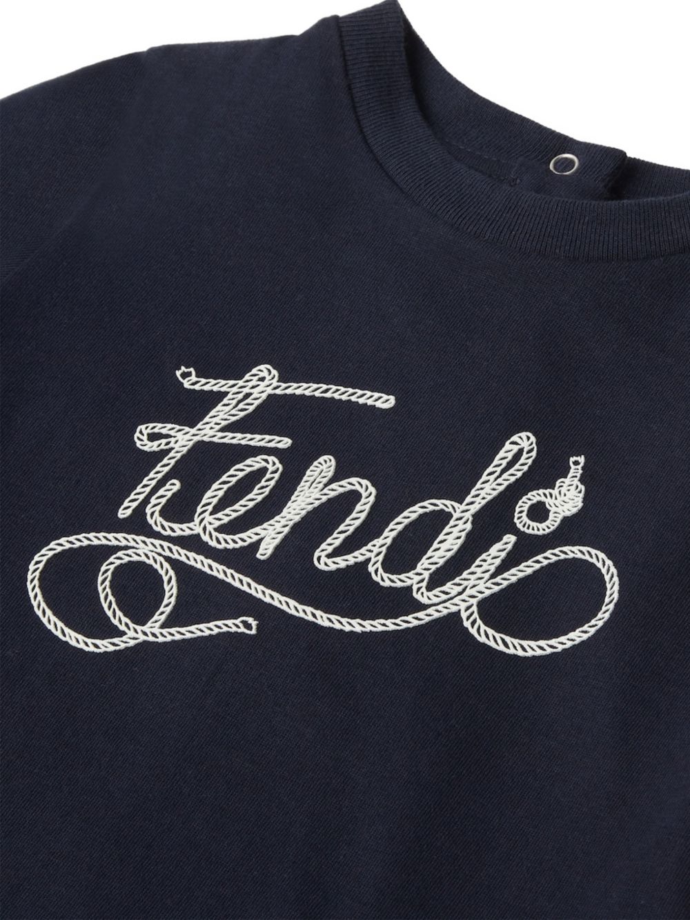 T-shirt blu per neonato BMI2837AJ F1I11 Fendi Kids 