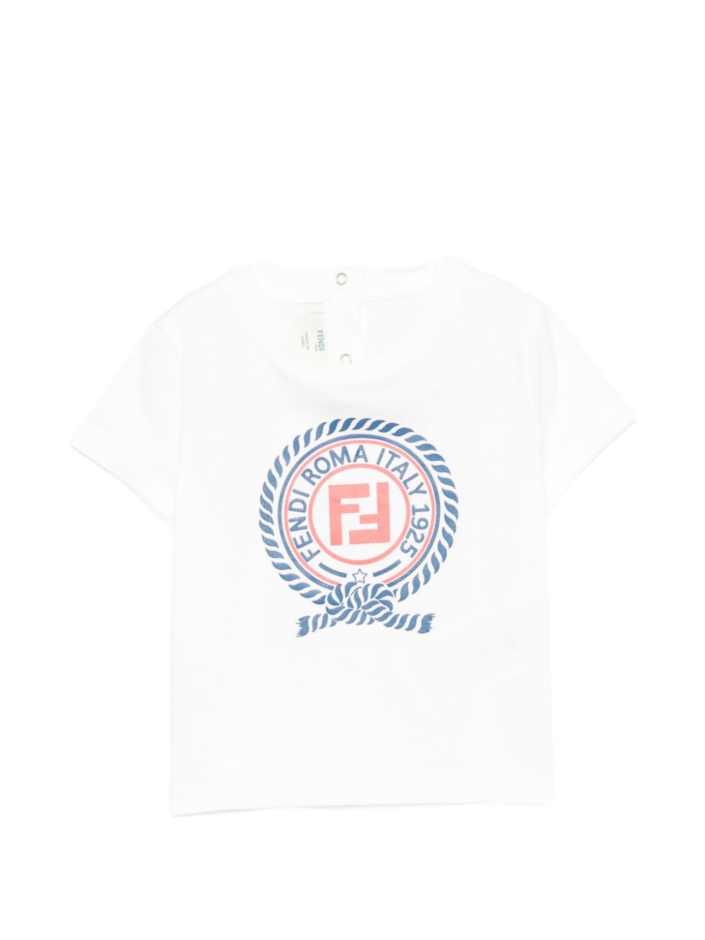 T-shirt bianca per neonato BMI2847AJ F0TU9 Fendi Kids 