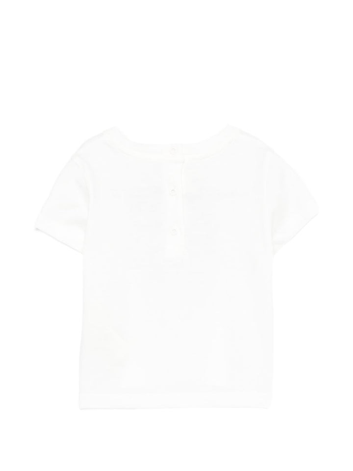 T-shirt bianca per neonato BMI2847AJ F0TU9 Fendi Kids 