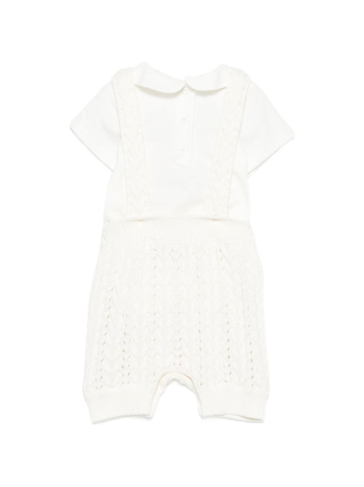 Tutina bianca per neonato BUG220AVWW F0TU9 Fendi Kids 