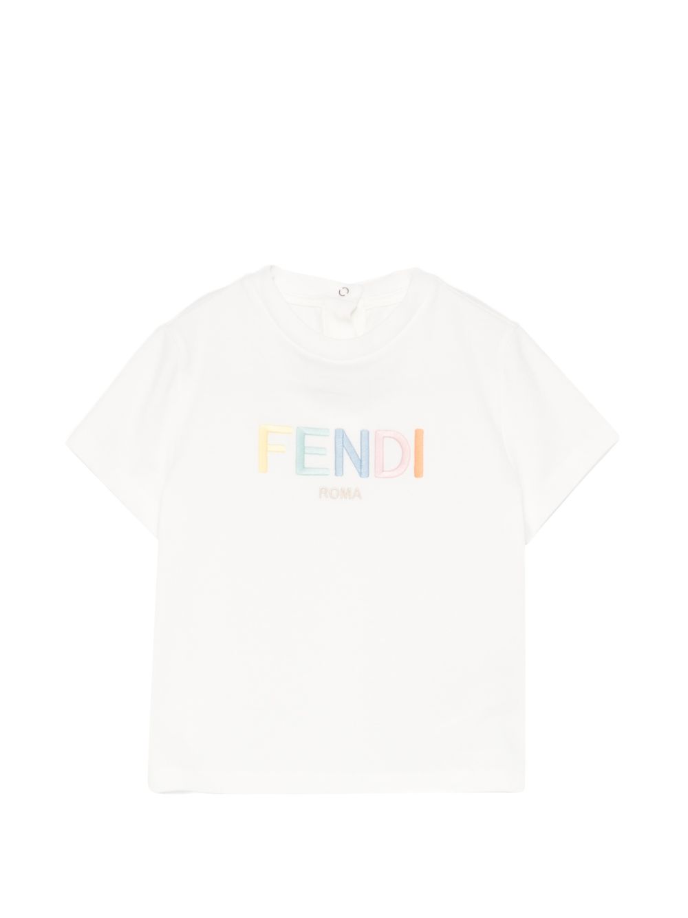 T-shirt bianca per neonato BUI117ST8 F0TU9 Fendi Kids 